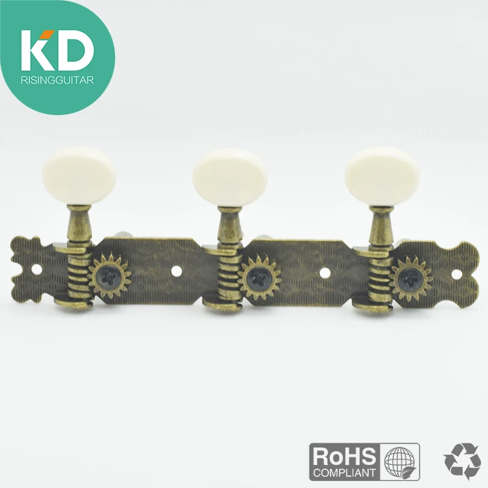 2 шт. в комплекте колышки для классической гитары под античную бронзу овальные