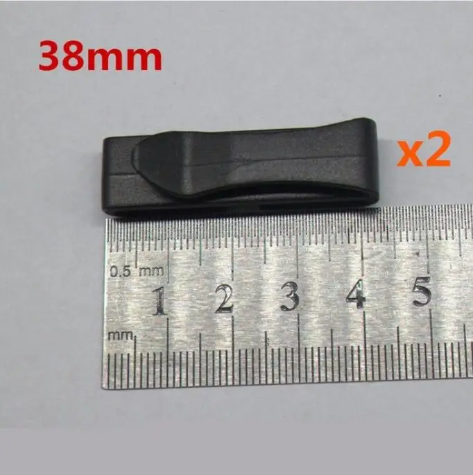 38mm 2 шт. пластиковые ремни для восхождения на талии, зажимы для пряжки, ленточные пряжки, концевые, для улицы, крючки, ленты, папка, карабин - Цвет: 38mm