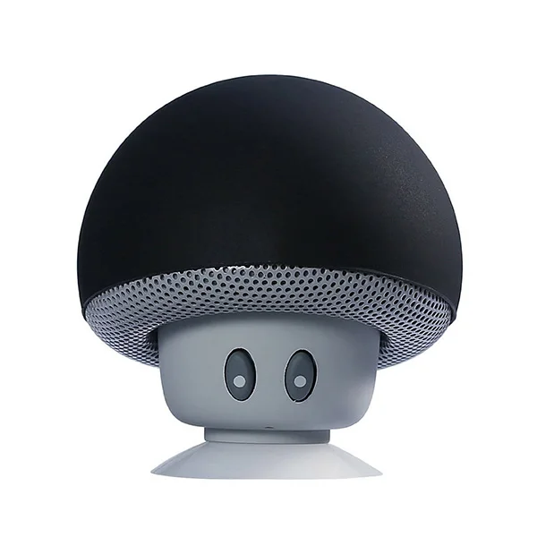 Мини Bluetooth динамик водонепроницаемый Гриб беспроводной музыка HiFi стерео сабвуфер Hands Free для телефона Android IOS - Цвет: black