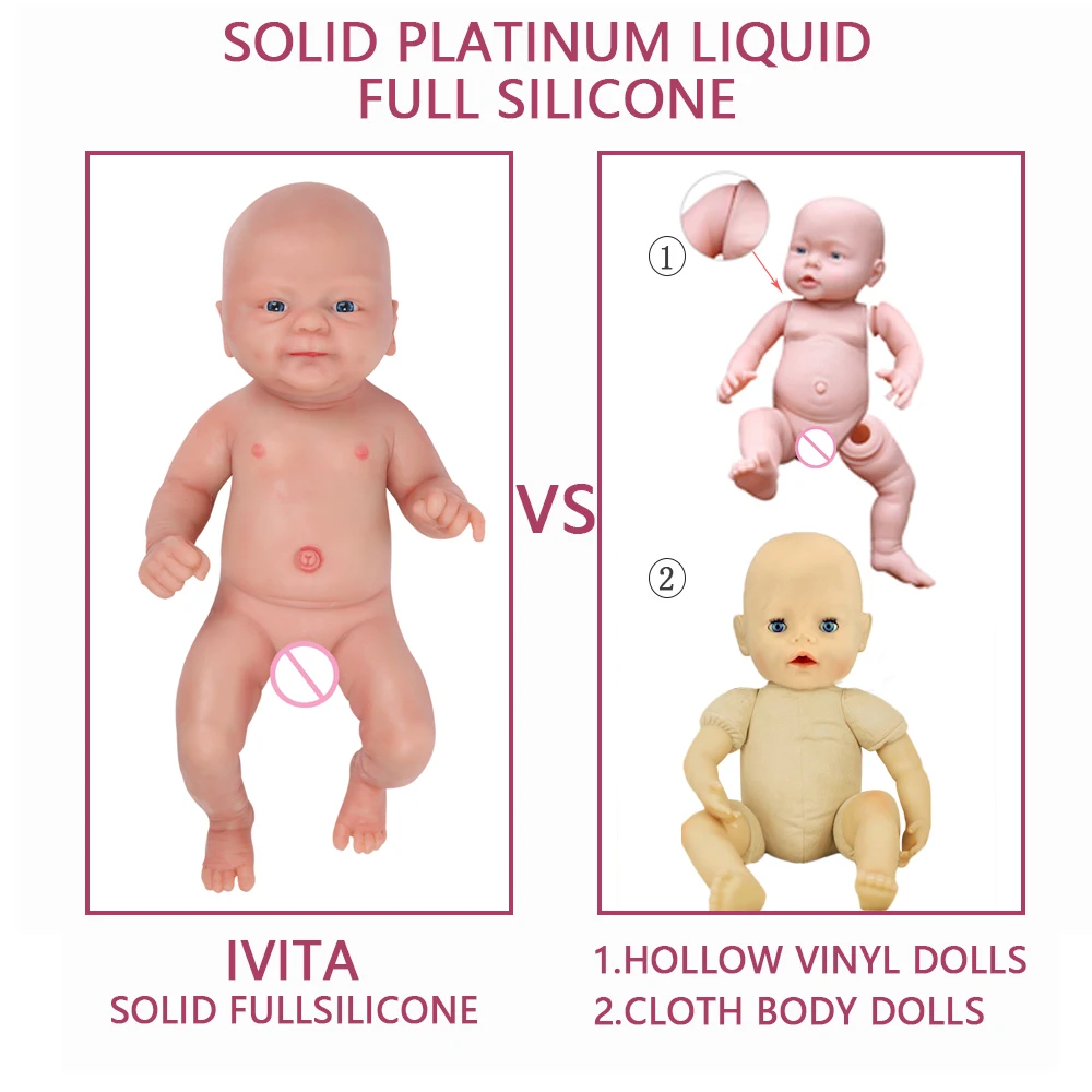 IVITA WB1512 36 см 1,65 кг bebe reborn baby силиконовый корпус recien nacidos realistas новорожденные младенцы мальчик глаза открылись детские игрушки