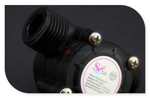 DFRobot 100% Подлинной Тяжести Серии 1/2 &quotВода/Жидкость Датчик Потока YF-S201 3.5 ~ 12 В 1 30L/min