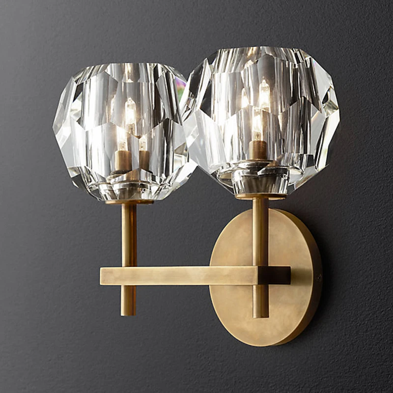 

Modern Nordic Luxurious crystal wall lamp gold kitchen Bedroom Decoration lamp
