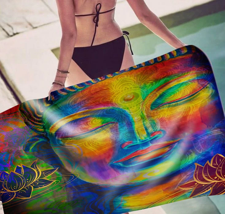 Бесплатная доставка подарок ретро Восточная Будда лотос цветок принт Йога йоги