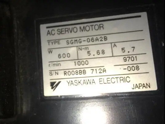 

Servo motor SGMG-06A2B , 90% appearance new ; 3 months warranty ; in stock, fast delivery