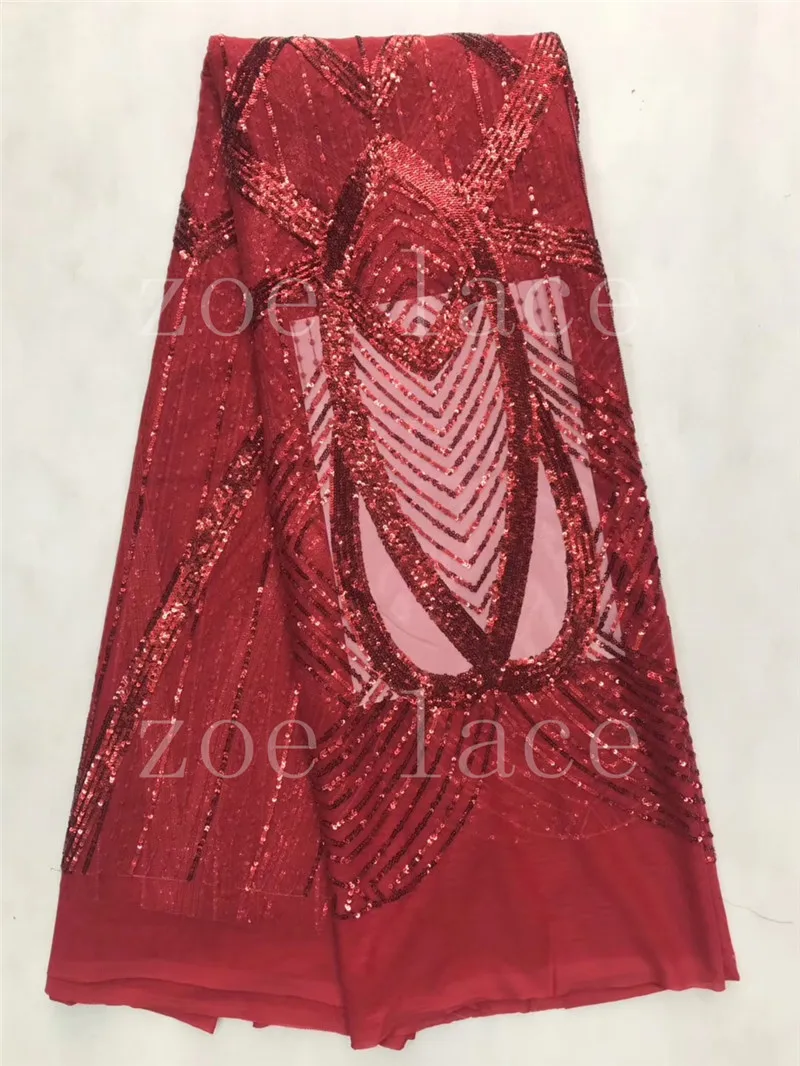 Zoe lace f85# new 11 color sequin fabric embroidery best quality 5yards stock tulle mesh for sawing bridal /party/night dress | Дом и сад