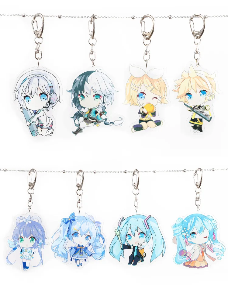 Мультфильм Luo Tianyi Hatsune Мику акриловый брелок Yuezheng Ling Yan He Yuezheng Longya милый смешной кулон брелок Llavero детская игрушка