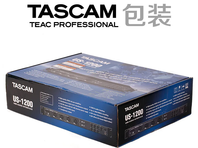 TASCAM US-1200 6-In/2-Out Rack-Mount аудио интерфейс многоканальный Профессиональный USB звуковая карта