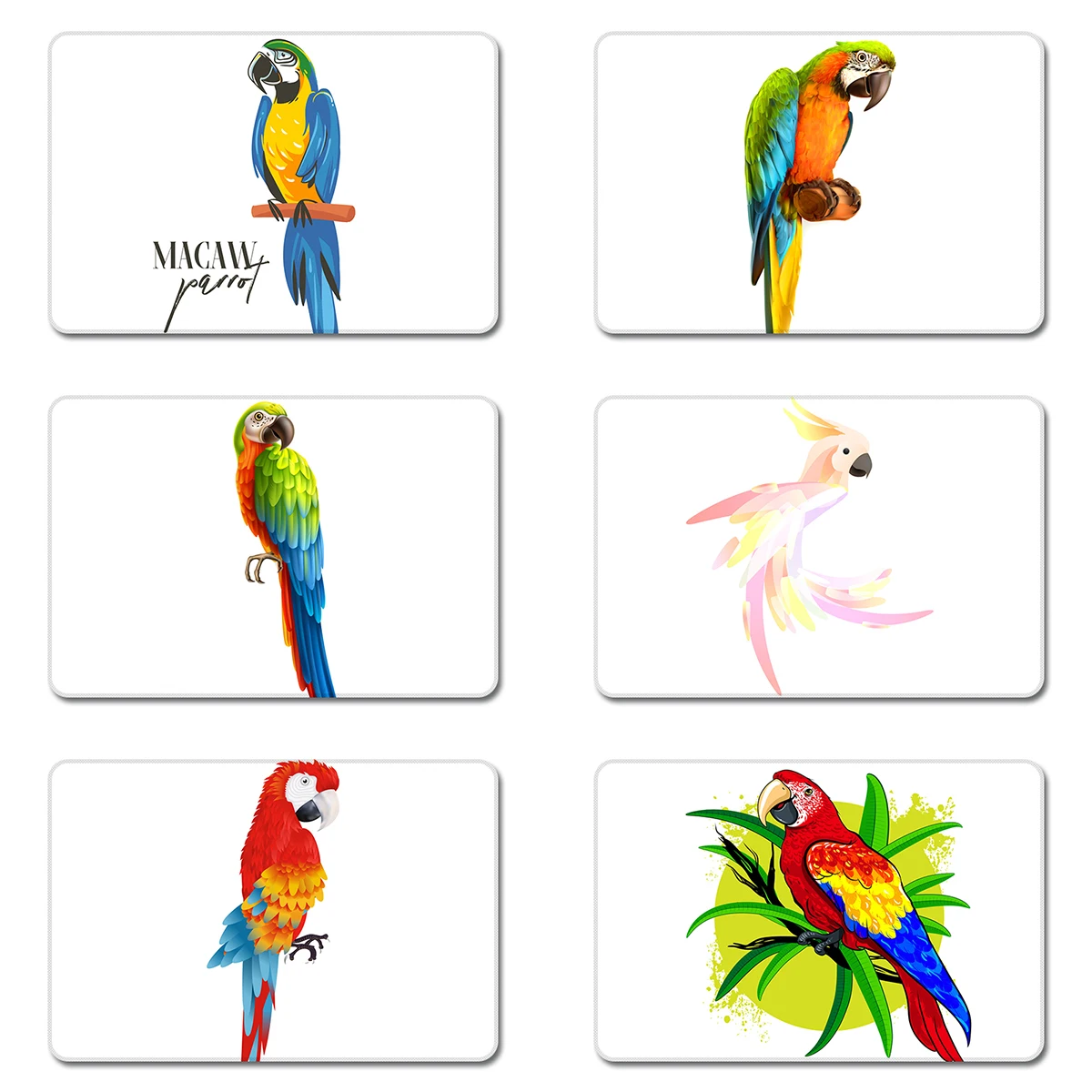 Тропические попугаи крутой дизайн природа резиновый стол коврик для мыши