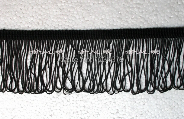 Черная Полиэстеровая одежда для латиноамериканских танцев 8 см 10 метров тонкая