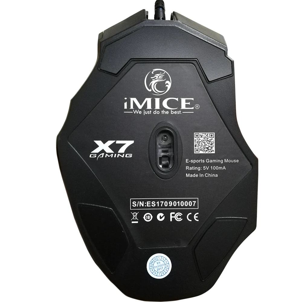 IMICE, профессиональная Проводная игровая мышь X7, 7 кнопок, 3200 dpi, светодиодный, оптическая, USB, компьютерная мышь, геймерские мыши, игровая мышь, бесшумная, Mause, PC