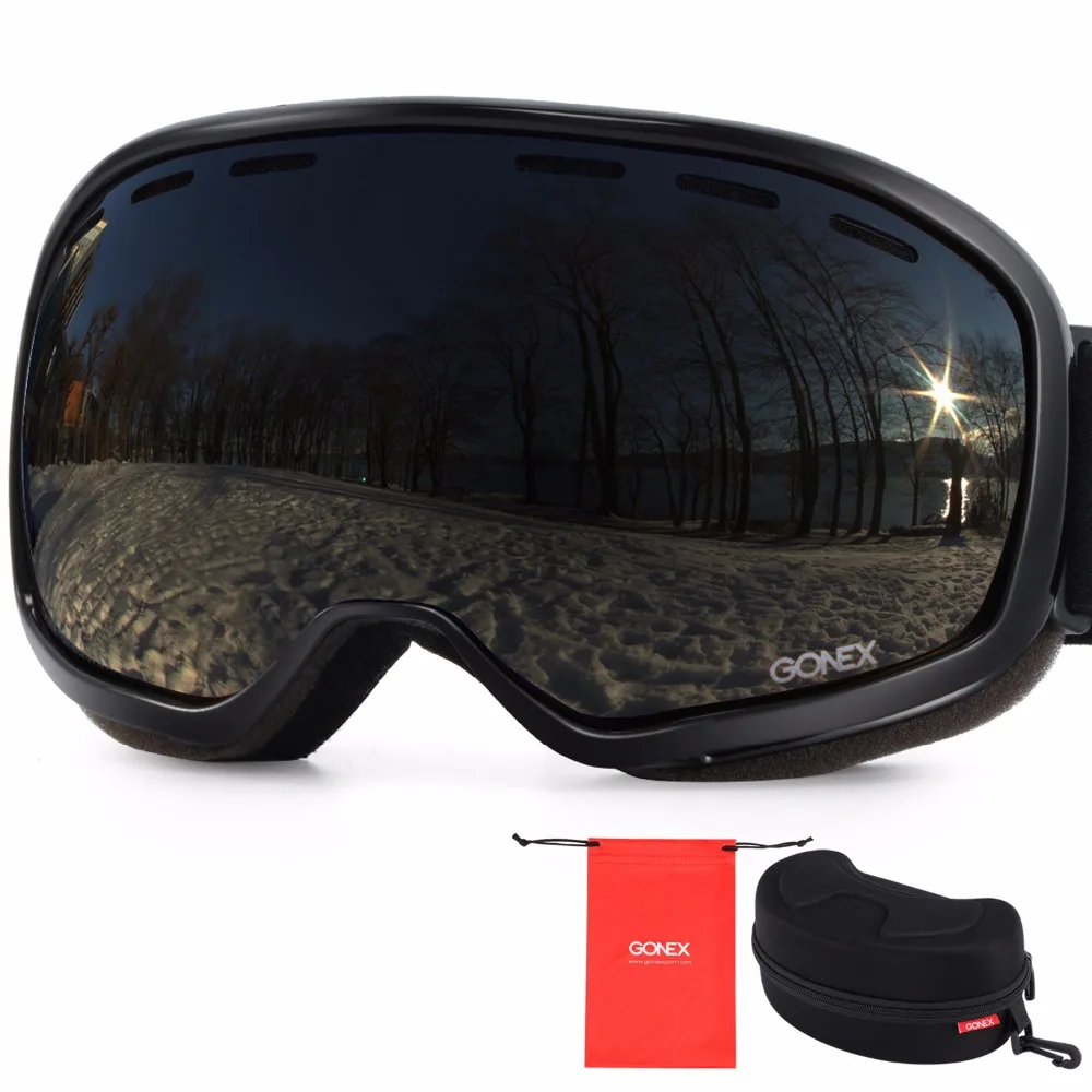 Gonex OTG лыжные очки для сноуборда и лыж очки мужские и женские UV400 защита двойные сферические линзы для зимних видов спорта