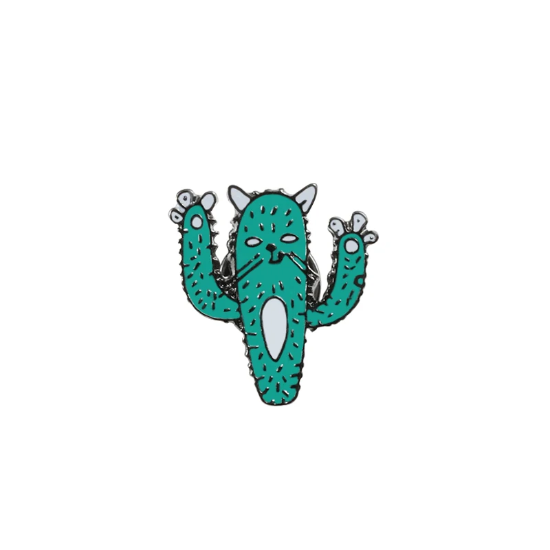 cactus 16 Несколько стилей, мультяшная брошь с растением, Мини милый кактус, эмалированная булавка, зеленые значки с растениями в горшках для женщин и мужчин, нагрудные булавки, ювелирное изделие, подарок - Окраска металла: cactus 16
