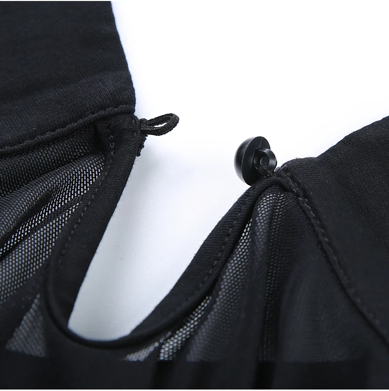 Женский сексуальный прозрачный укороченный топ бандажный короткий рукав Sheer Mesh Tank Женские Прозрачные teвечерние Party Club tunique femme Streetwear