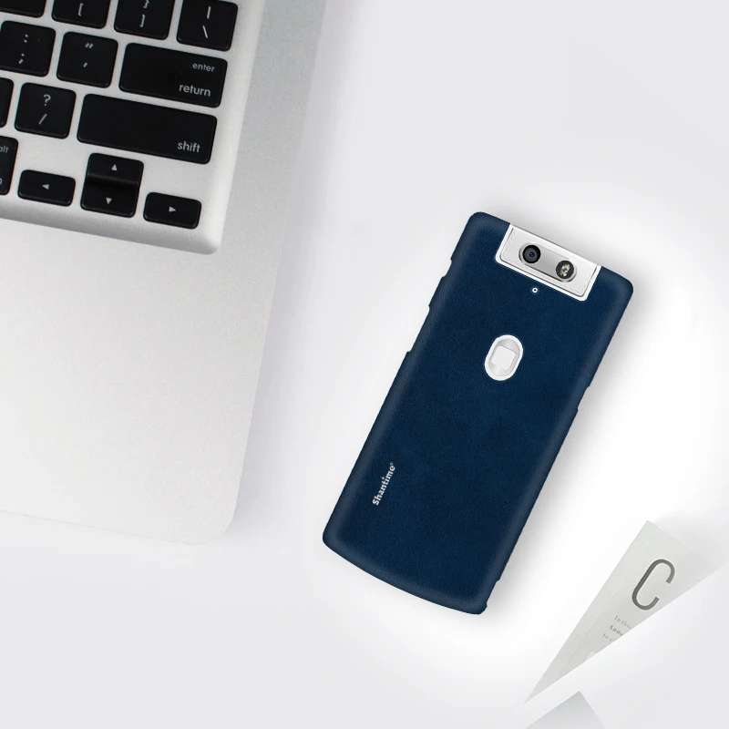 Blue Роскошный Винтажный чехол из искусственной кожи для OPPO N1 Mini, чехол для телефона в деловом стиле - Цвет: Blue