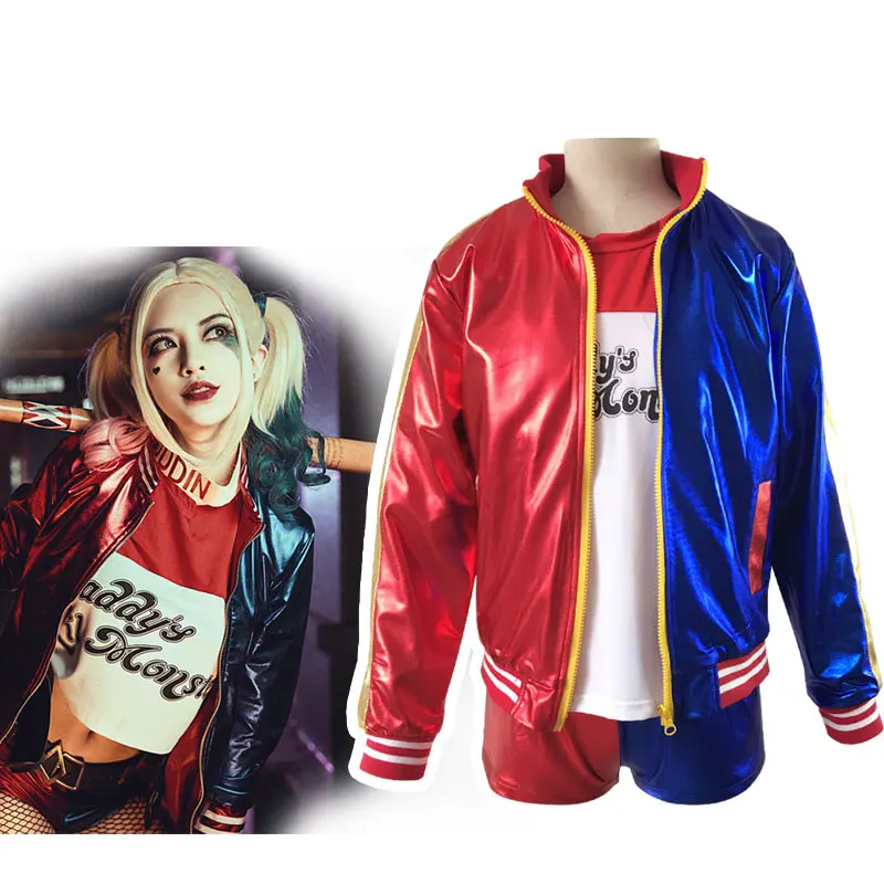 Milky Way Suicide Harley cosplay Costume пальто куртка шорты самоубийцы платье с перчатками костюм