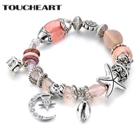 toucheart starfish moon star in the ocean bracelet bangles charms for women luxury brand jewelry beads bracelets sbr180082