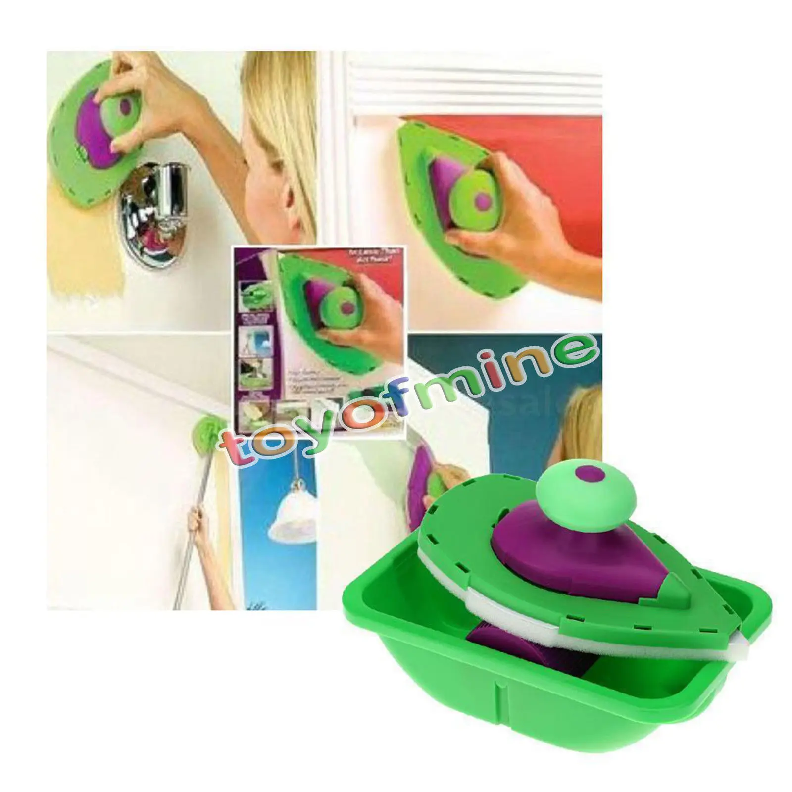 Easy Paint Pads Point Painting Roller Tray Decorative Multifunction Tool + 3 Sponge Set Kit | Дом и сад