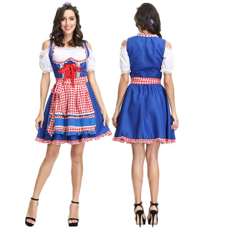 Женский пивной костюм фартук немецкий традиционный баварское пивное платье для