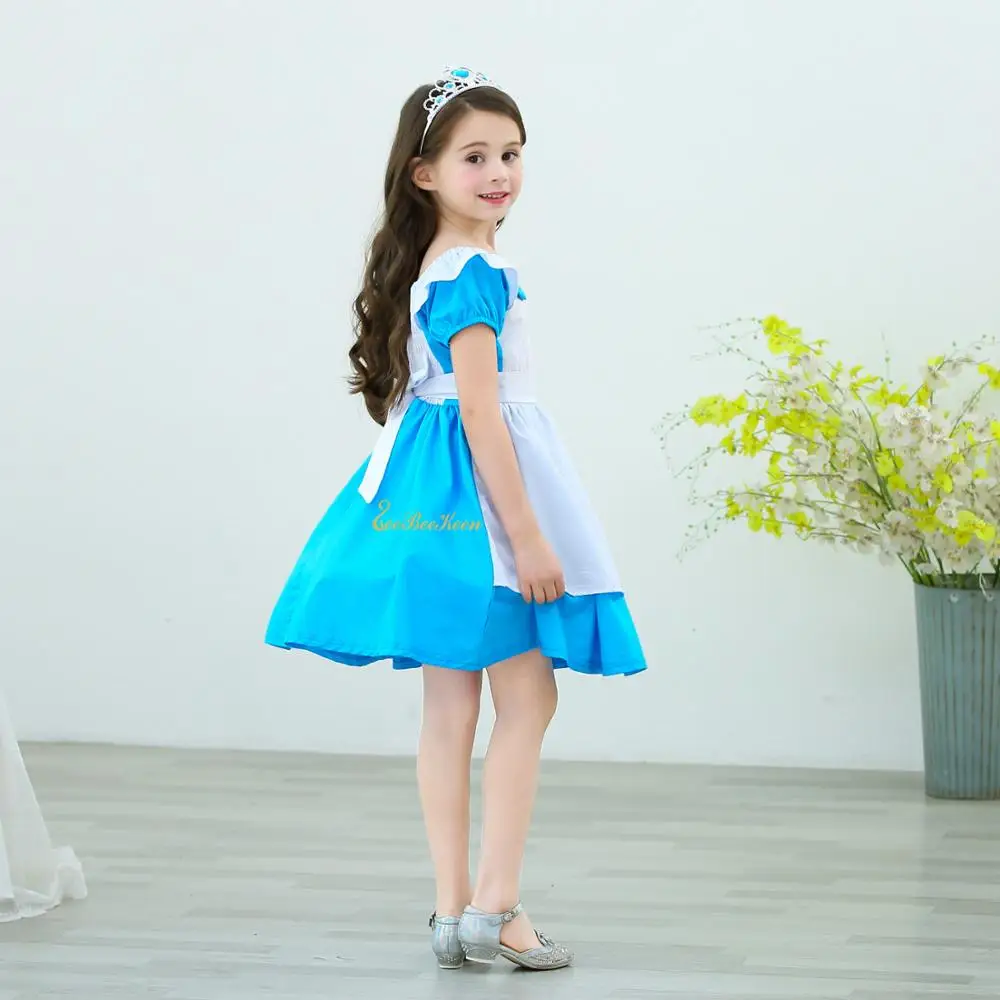 Праздничное платье Алисы в стране чудес для девочек принцессы малышей Детский