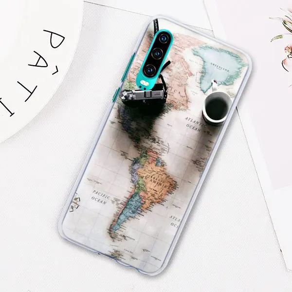 02 Карта мира, план путешествий, чехол для телефона huawei P30 P30 Pro P10 P20 Lite P Smart Plus mate 10 20 Lite, жесткий чехол-накладка - Цвет: 02