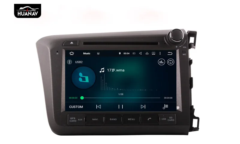Автомобильный DVD плеер с плеером и GPS навигацией для Honda Civic 2012 2015 мультимедийный