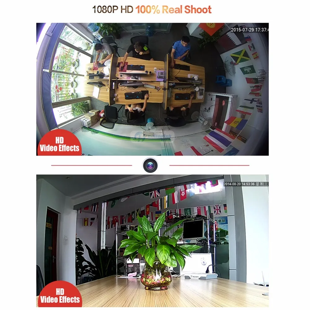 1080P 2MP рыбий глаз AHD камера открытый купол с IR CUT Full HD 360 градусов угол обзора CCTV