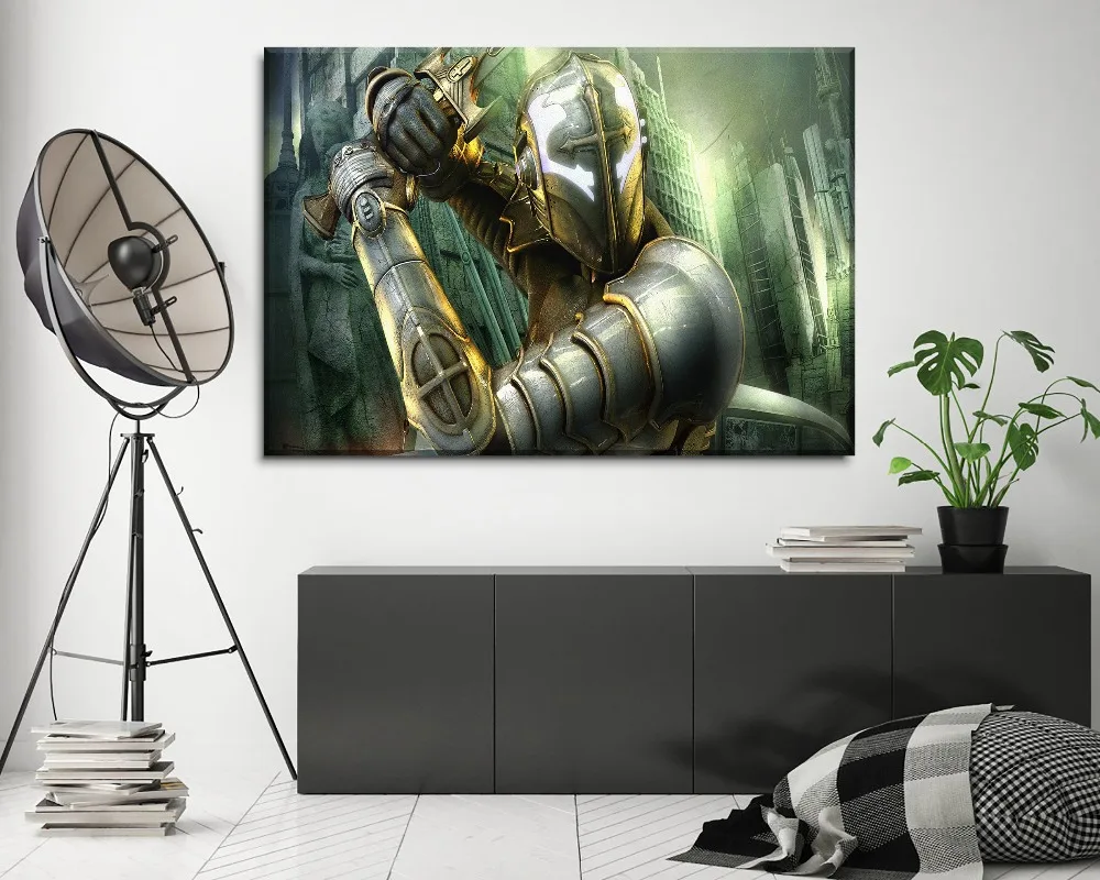 Броня Крест Меч рыцарь живопись 3 шт. модульный стиль плакат Топ Номинальный