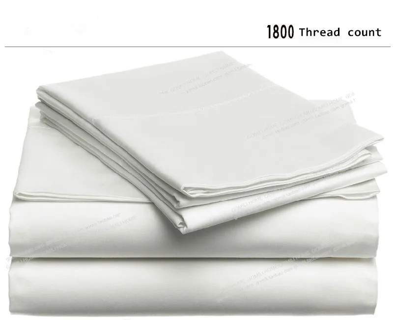 

High Quality 1800 TC bedding flat sheet set 100% Egyptian cotton 4 pcs bedding sets beige white colors customize