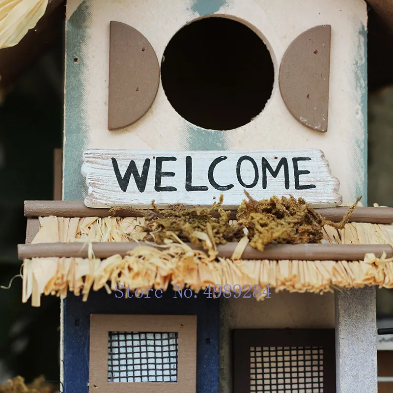 Птица стая вилла ручной работы из дерева креативные и милые украшения для дома