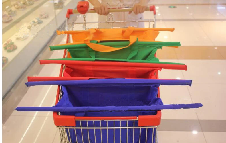 4PCS/Set Cart Trolley Supermarket Shopping Bag Grocery Grab Bags Foldable Tote Eco-friendly Reusable | Дом и сад