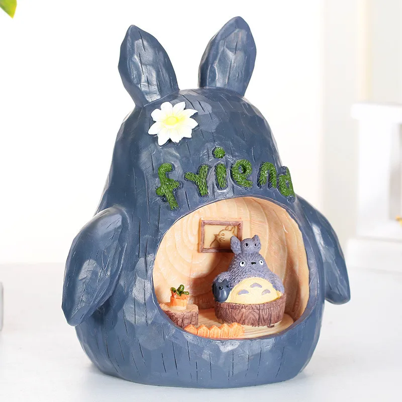 Фигурка Totoro домашний декор Тоторо ночной Светильник Миядзаки ночной Светильник статуя ремесла детский подарк ко дню рождения в виде украшения