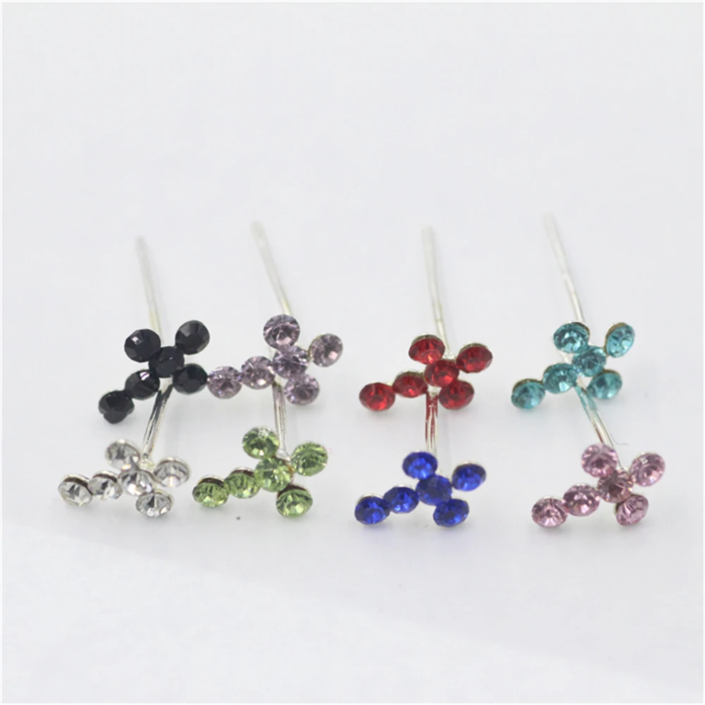 20PCS Women's Fashion Earrings 925 Sterling Silver Stud Cross Earring Cubic Zirconia Jewelry Wholesale | Украшения и