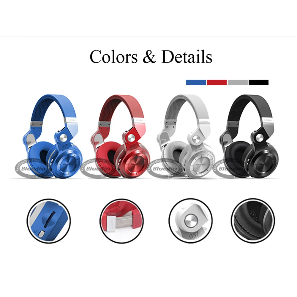 Bluetooth-наушники Bluedio T2 + модные складные стереонаушники с поддержкой FM-радио и