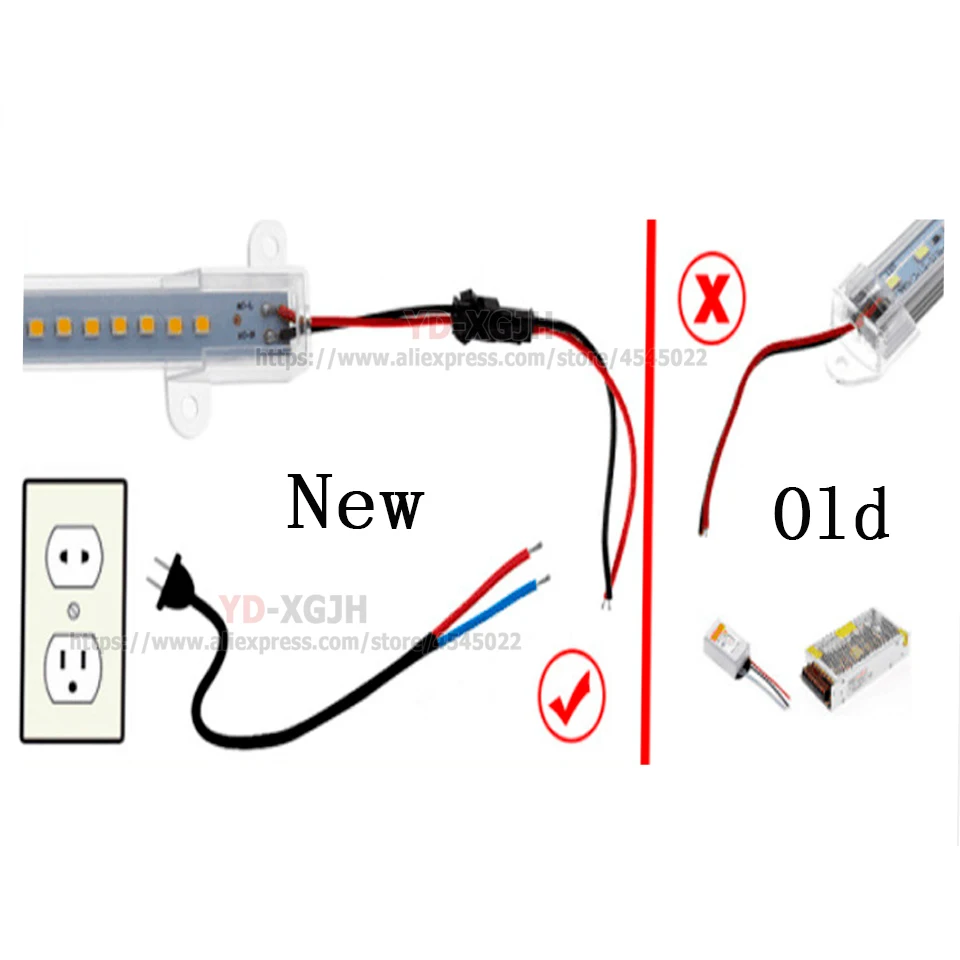 Фото Hot pin Кухонный светильник expert 220 В 2835 Светодиодная жесткая жесткая светодиодная лента Барный светильник +U Алюминий + Крышка Светодиодная жесткая лента для помещений под кабиной №3