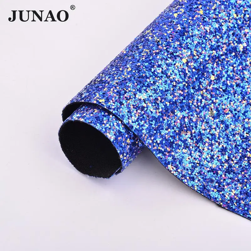 Blue AB JUNAO 20*34 см массивная блестящая искусственная кожа блестящая ткань из искусственной кожи синтетическая ткань листы кожзам для рукоделия - Цвет: Blue AB