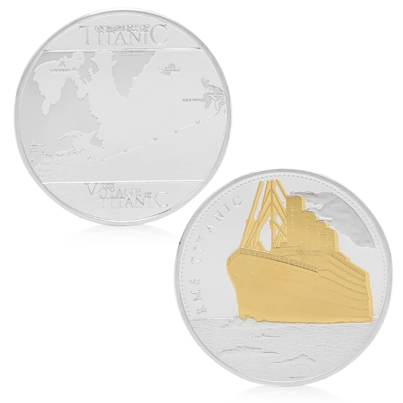 Voyage Of Titanic памятные монеты золотые RMS Wish сувенирные диаметром 40 мм металлическое