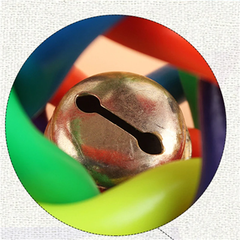 Цвет ful тканый шар с колокольчиком для кошки Rinbow Цвет ПЭТ собака мяч для котов Игрушки для маленьких средних собак товары для домашних животных