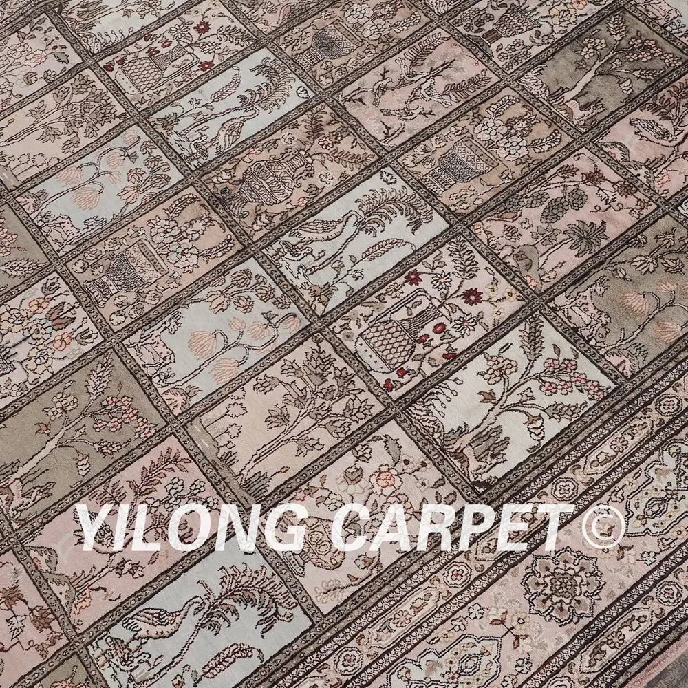 YILONG 6 'x 9' кашмирский qum Шелковый выгодный ковер изысканный садовый