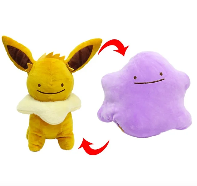 25 см аниме карманное животное Ditto Подушка трансформер Furret Eevee Umbreon Magnemite Magikarp Мягкие плюшевые куклы игрушки SA1666a