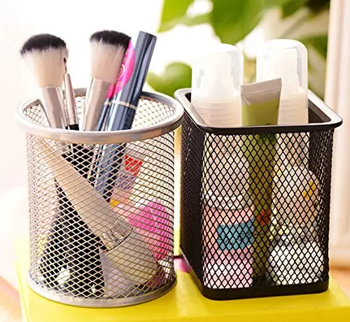 2 шт. Серебряная сетка ручка карандаш Коллекция держатель сортировщик стол