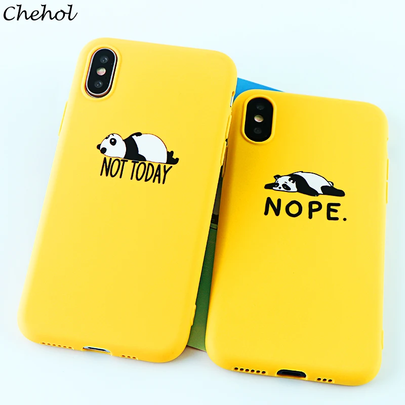 Забавные чехлы для телефонов с пандой для iPhone X XS MAX XR 8 7 6 s Plus, мягкие силиконовые облегающие накладки на заднюю панель