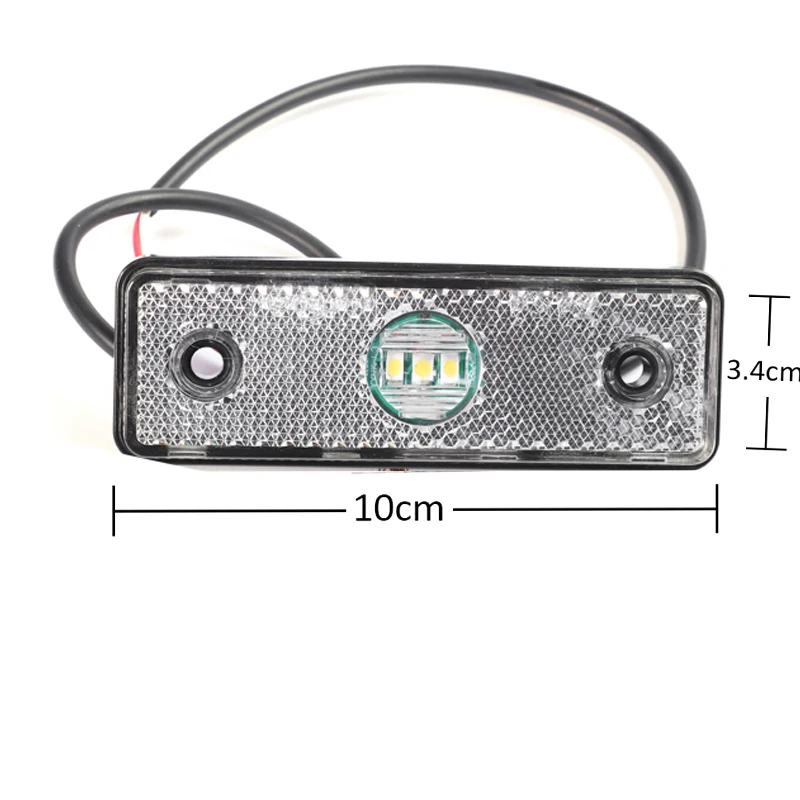 2 шт. aohewei 3 светодиодный прицеп Белый боковой габаритный фонарь свет 12 V 24 для