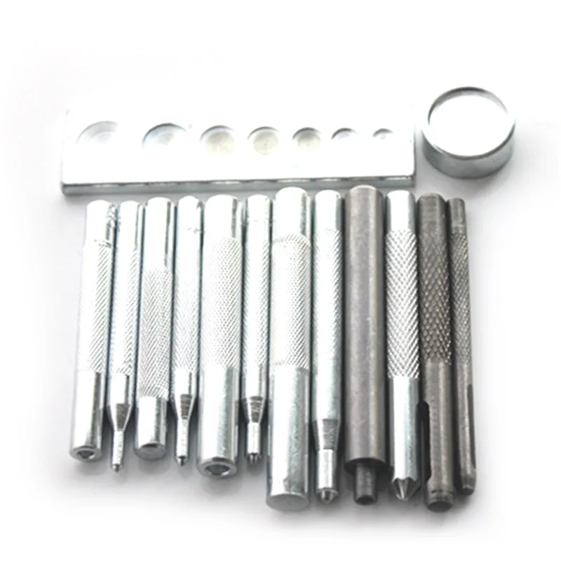 14 шт. набор инструментов для установки на металлические кнопки с заклепками