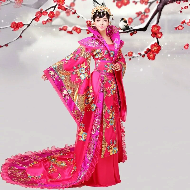 Новое платье драматургическое династии Тан костюм королевы хвоста сценическая