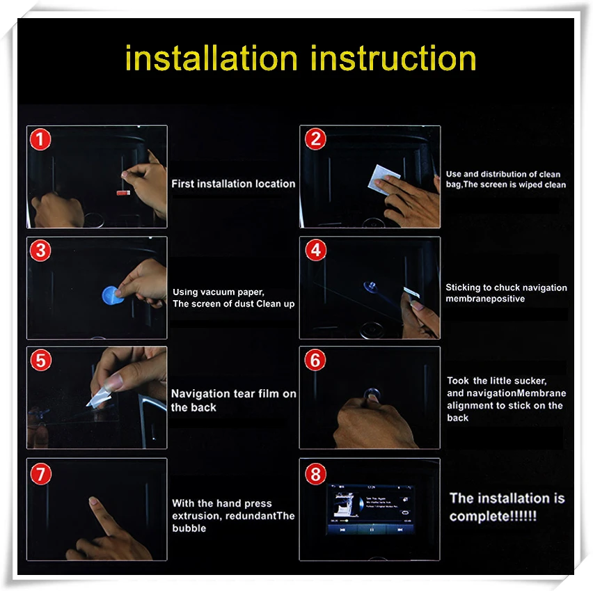 For Cadillac ATS- / XTS 2013- GPS Navigation Tempered Glass Screen Protector Cover Protective Film Car Styling