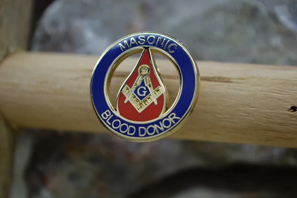 Значки масонства значок масон, вольный каменщик B67 масонские крови DONOR1.9cm