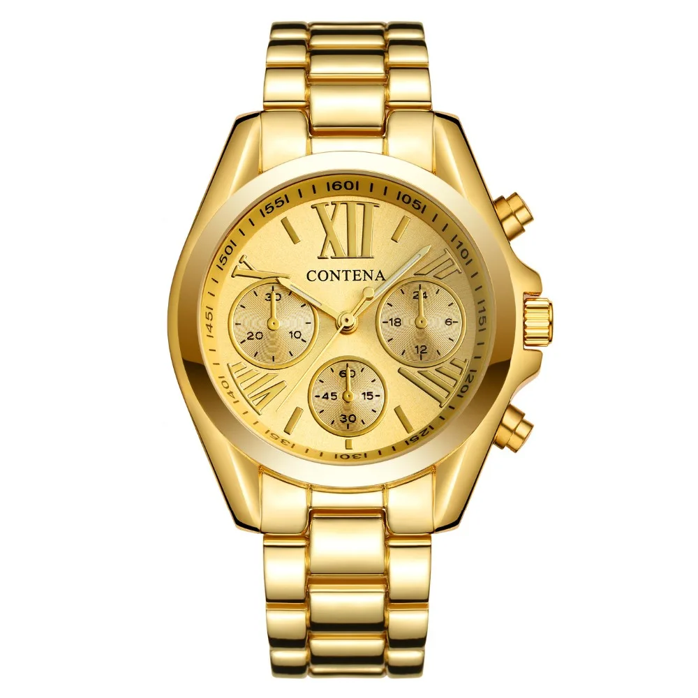 Новые знаменитые золотые фиолетовые Подарочные часы для женщин кварцевые