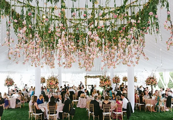 Искусственная цветочная гирлянда 24 метра | Дом и сад