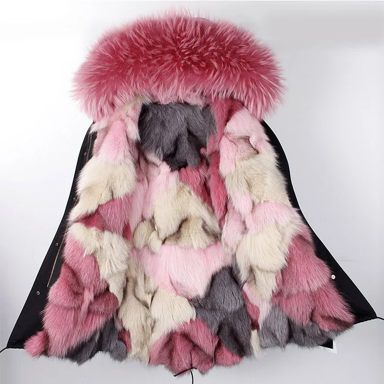 Зимняя женская куртка бренд 2019 новая парка шуба из натурального Лисьего меха