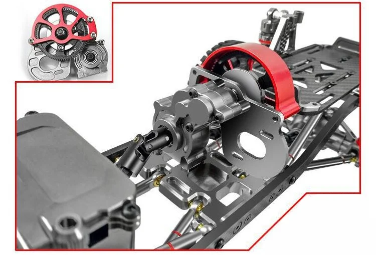 Gwolf Racing 1/10 CNC полностью алюминиевый и карбоновый 313 мм Колесная база Wrangler Frame AXIAL SCX10